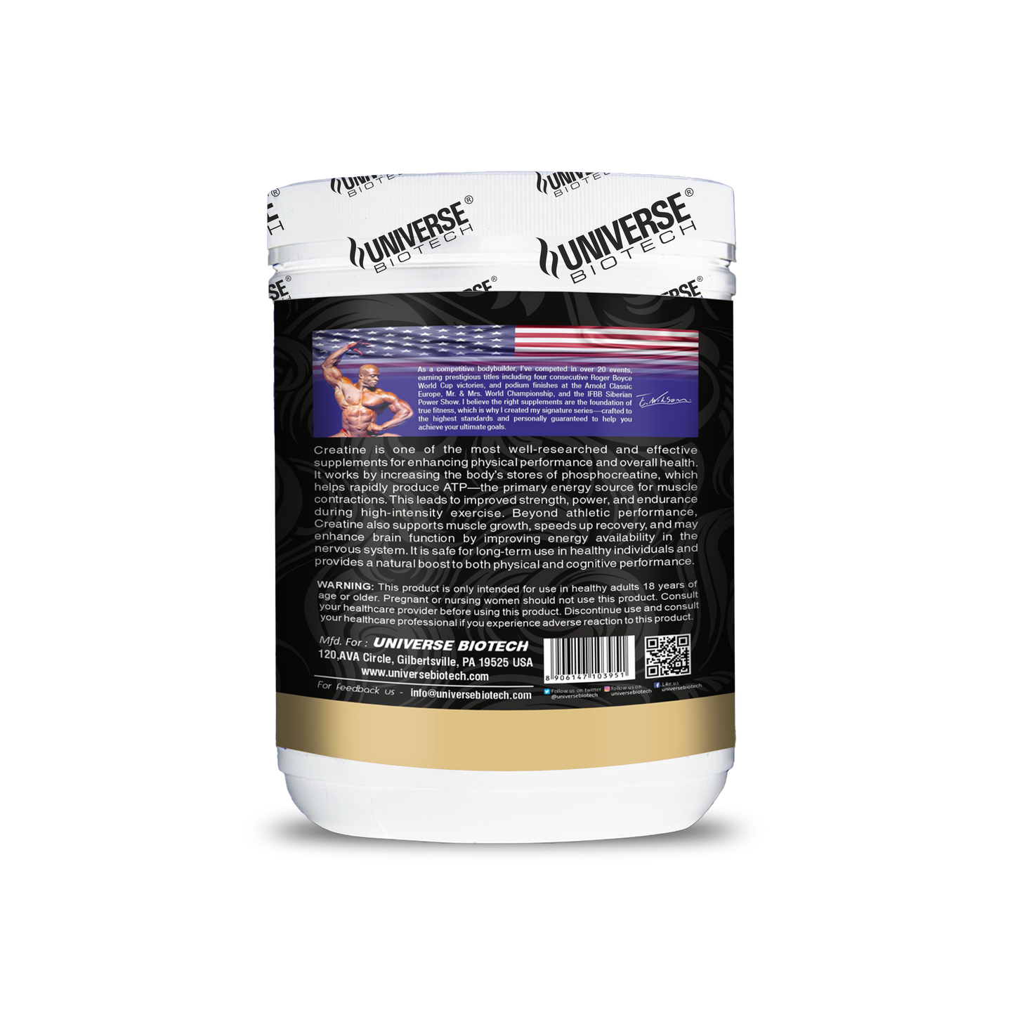 Universe Biotech Micronized Creatine Monohydrate 250gm 83 servings