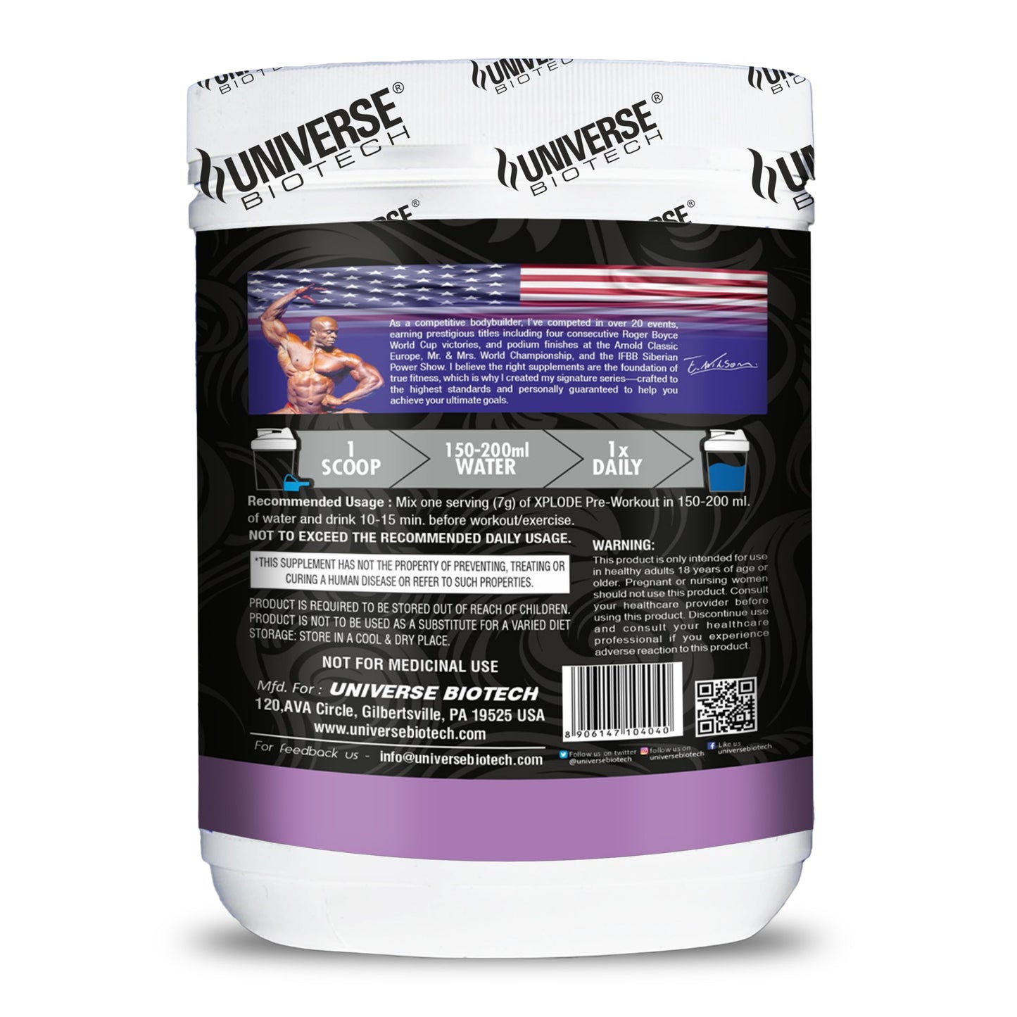 Universe Biotech XPLODE Preworkout 350gm 50 servings