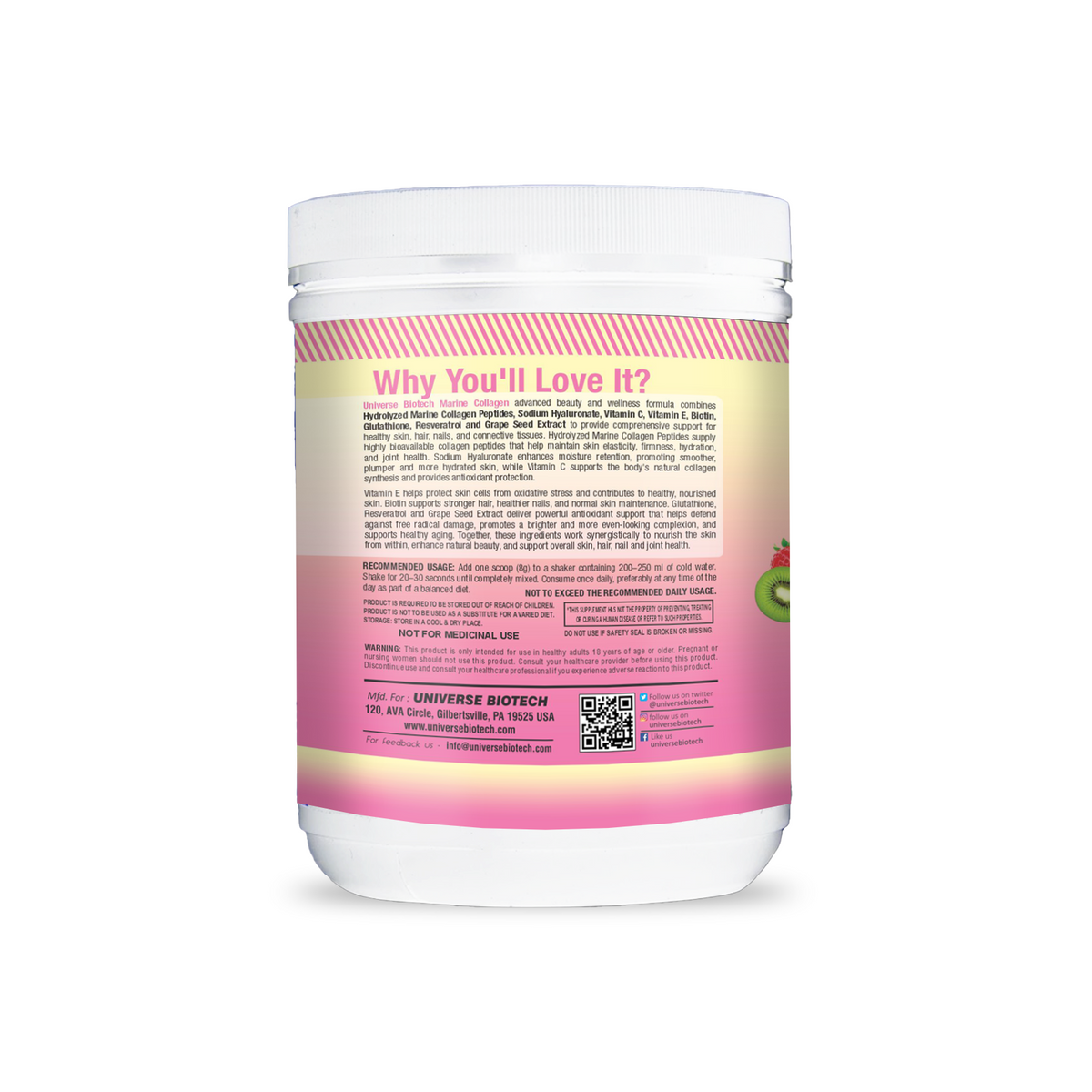 Universe Biotech Marine Collagen Peptide Powder 240g