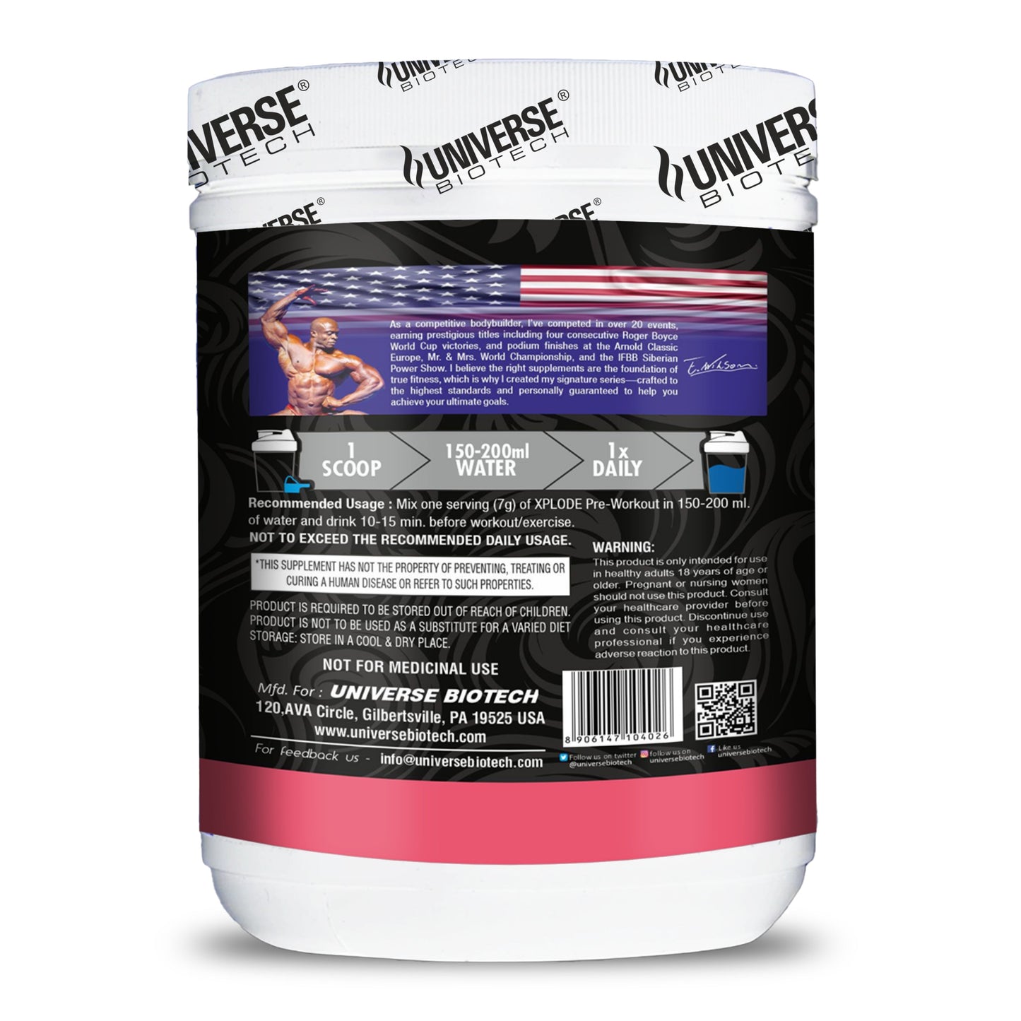 Universe Biotech XPLODE Preworkout 350gm 50 servings