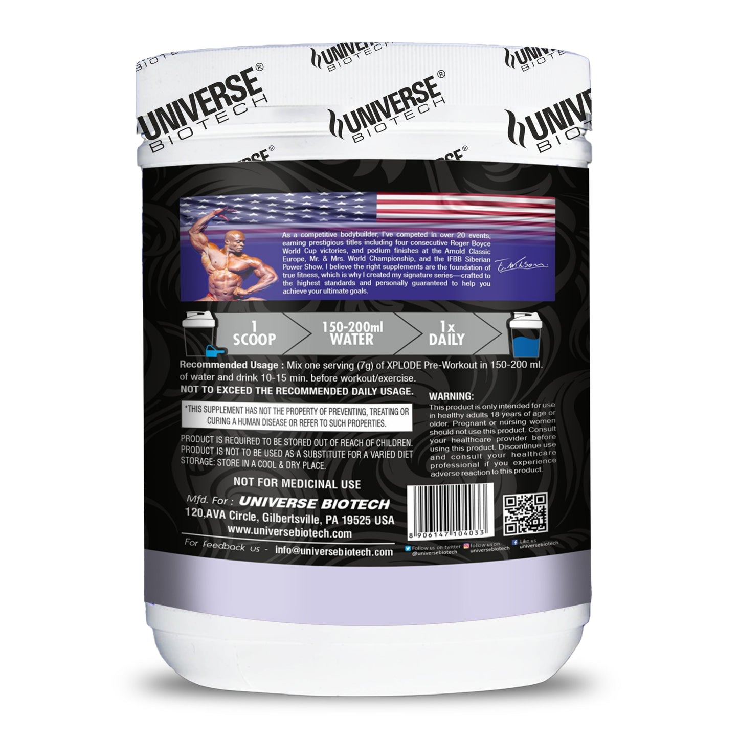 Universe Biotech XPLODE Preworkout 350gm 50 servings