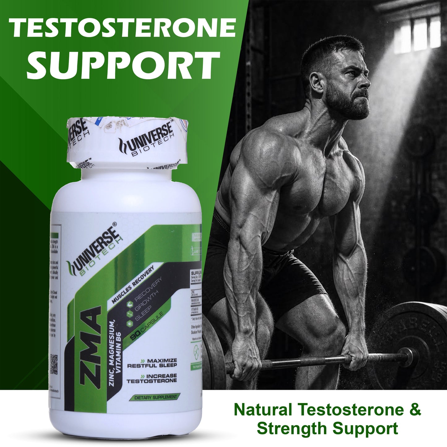Universe Biotech ZMA, 90 Capsules