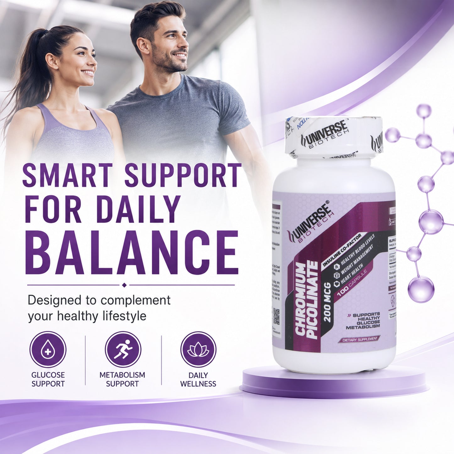 Universe Biotech Chromium Picolinate 100 Capsules