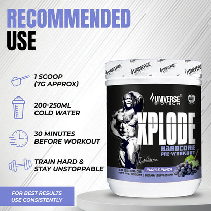 Universe Biotech XPLODE Preworkout 350gm 50 servings