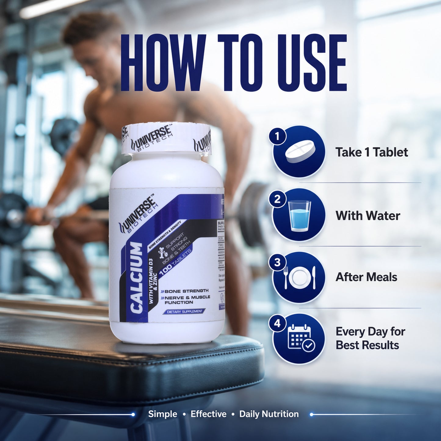 Universe Biotech Calcium 100 Tablets