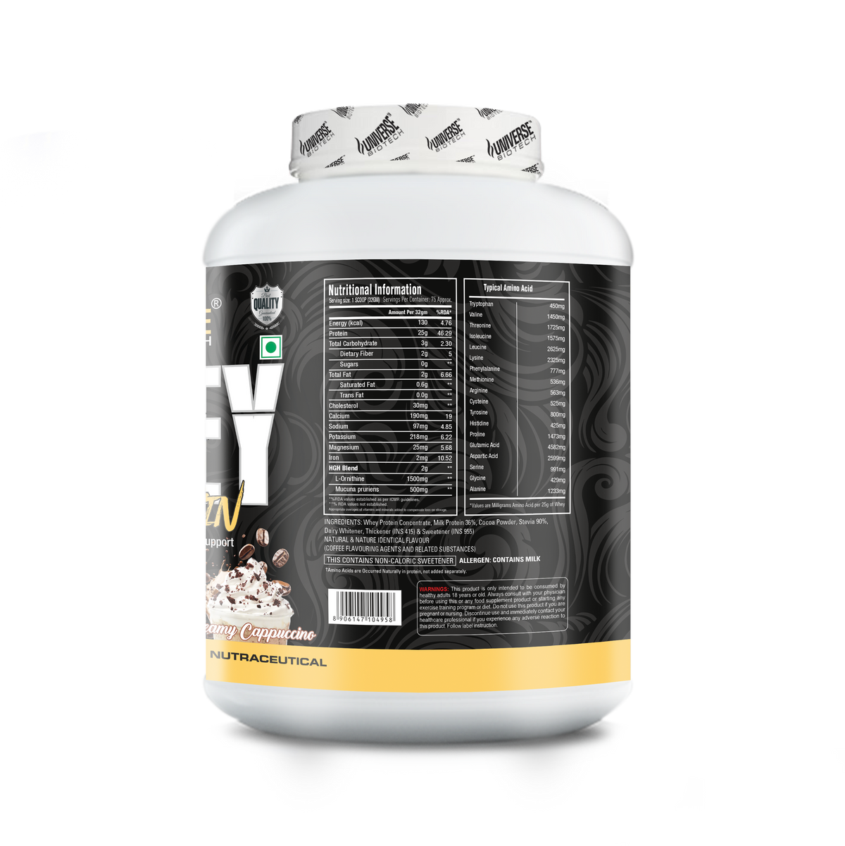 Universe Biotech Whey Protein 5.29lbs (2.4kg) 75 Servings