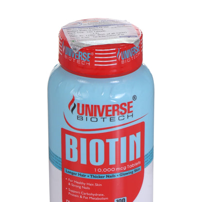 Universe Biotech Biotin 10000mcg 100 Tablets