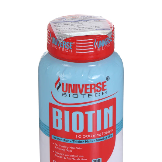 Universe Biotech Biotin 10000mcg 100 Tablets