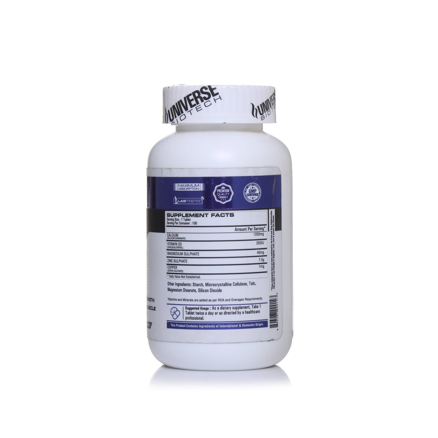 Universe Biotech Calcium, 100 Tablets