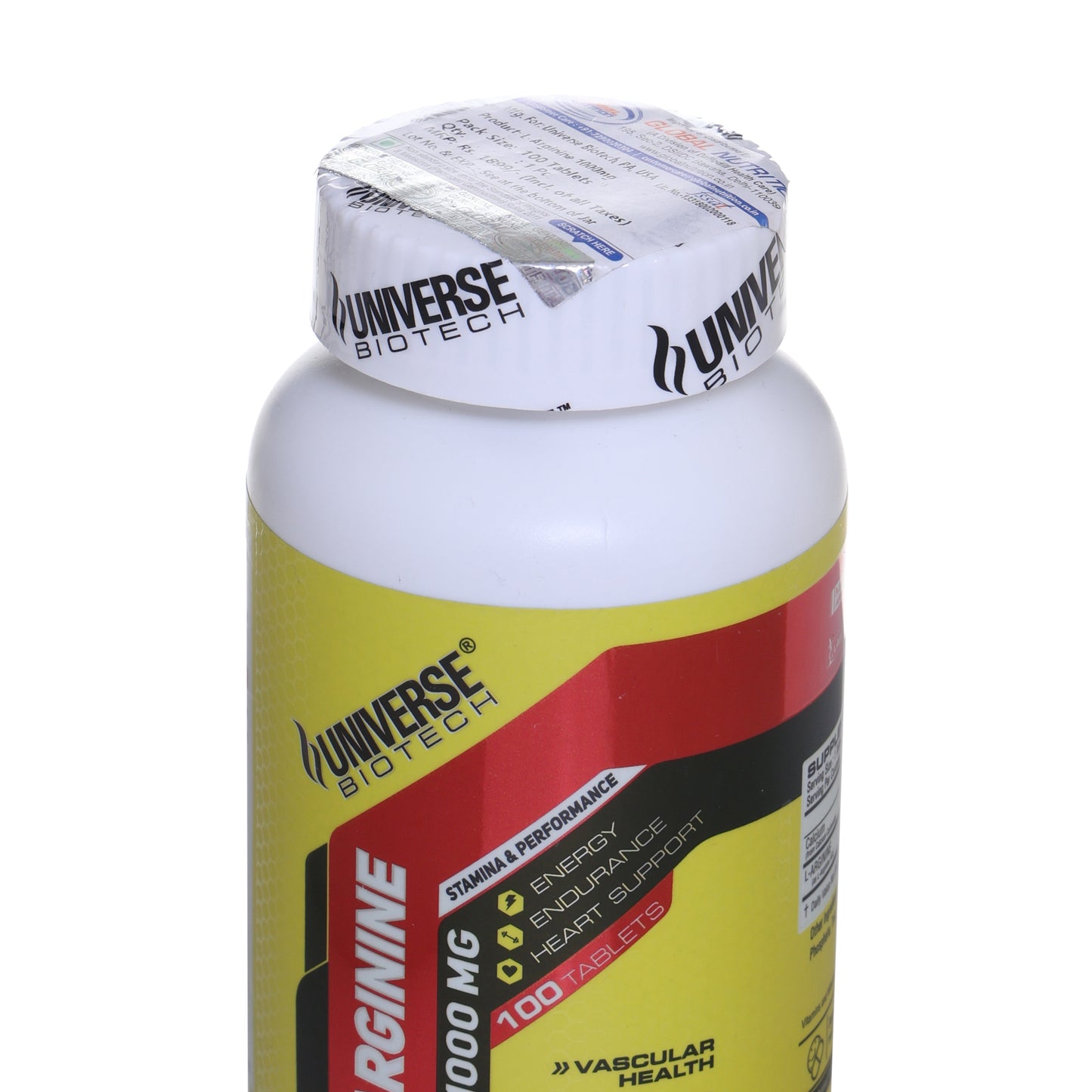 Universe Biotech L-Arginine (1000mg), 100 Tablets