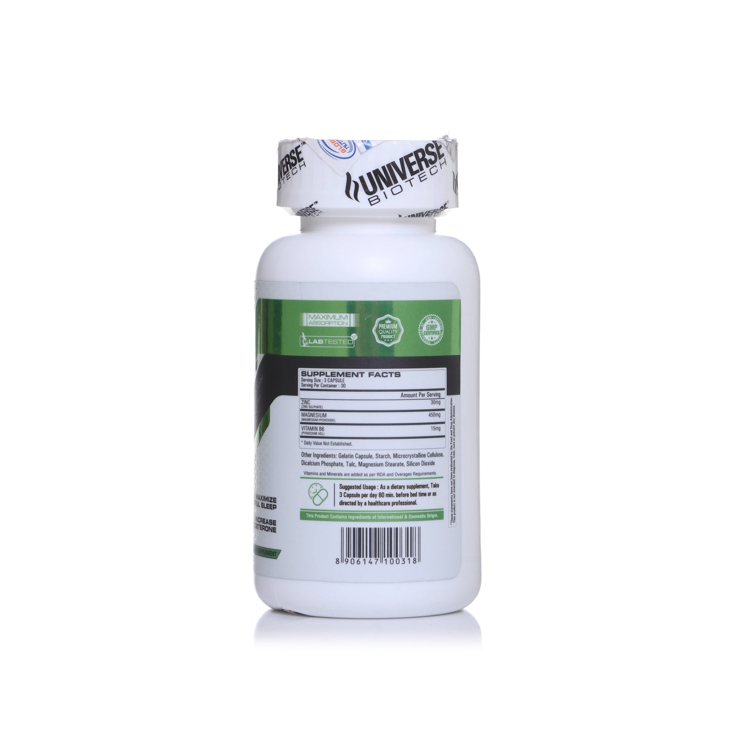 Universe Biotech ZMA, 90 Capsules