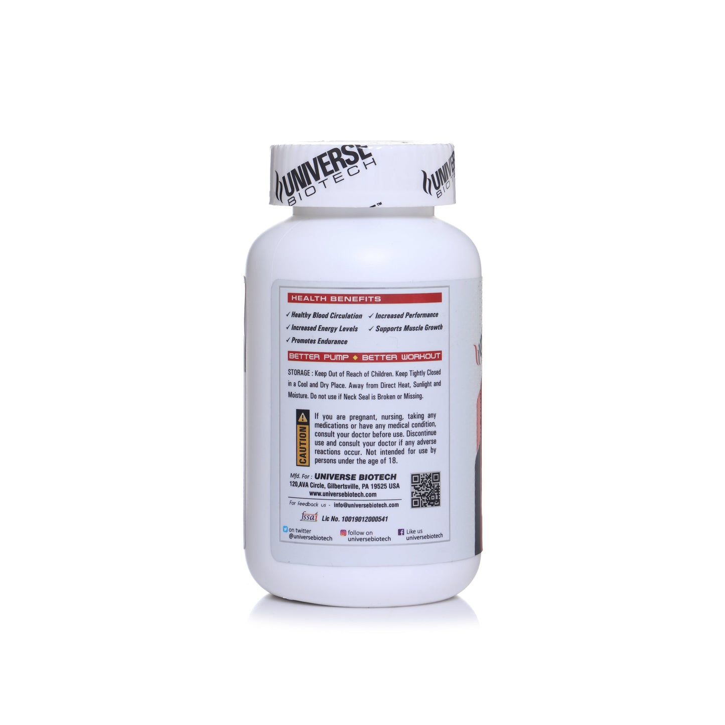 Universe Biotech L-Arginine Plus, 100 Tablets