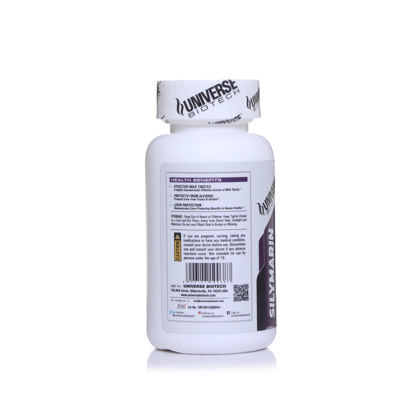 Universe Biotech Silymarin, 90 Capsules