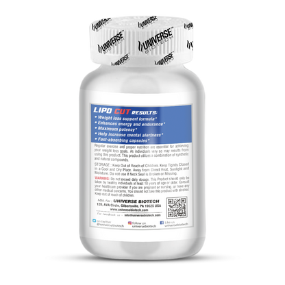 Universe Biotech Lipo Cut Fat Burner 90 Capsules