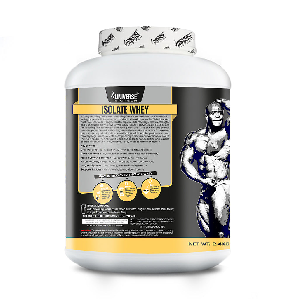 Universe Biotech Isolate Whey Protein 5.29lbs (2.4kg) 75 servings