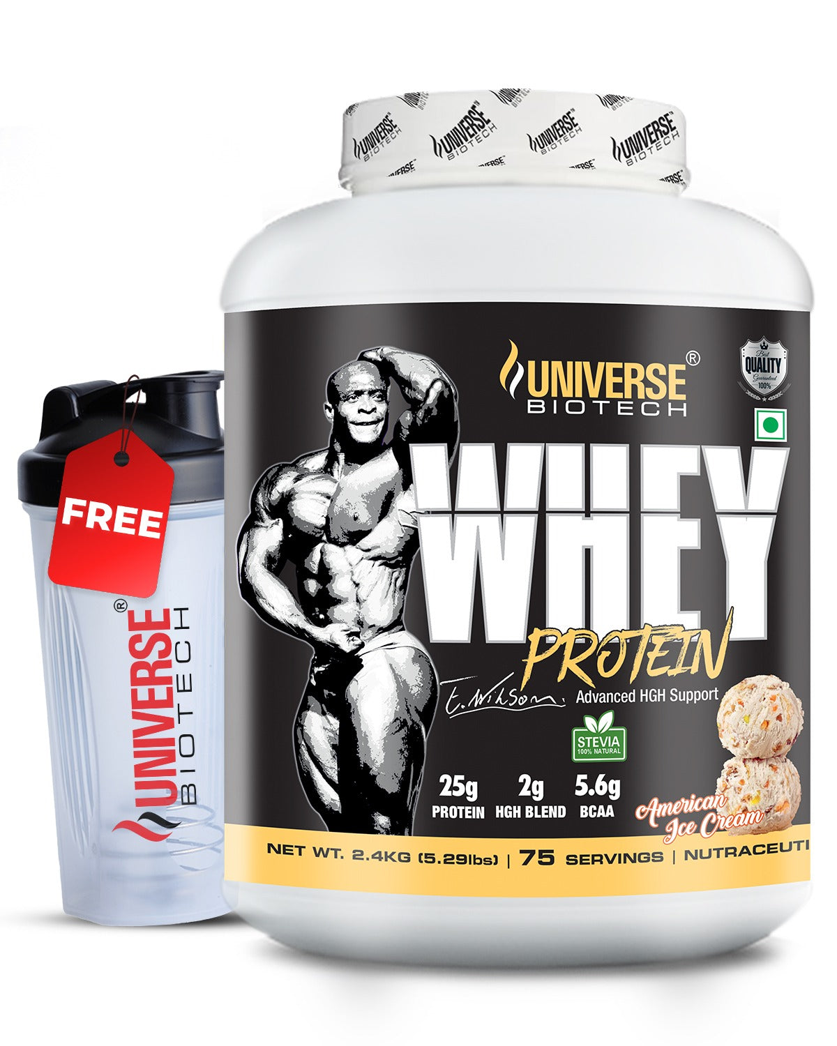 Universe Biotech Whey Protein 5.29lbs (2.4kg) 75 Servings
